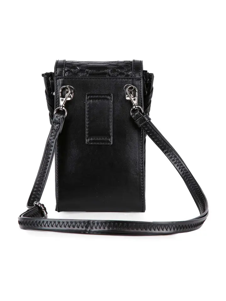 Skull Cell Phone Holder Crossbody Bag