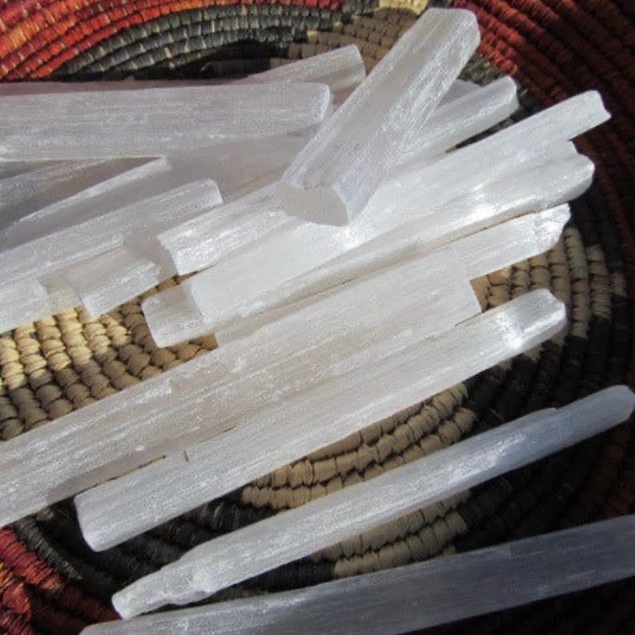 Selenite Stick Wand, 4 inches