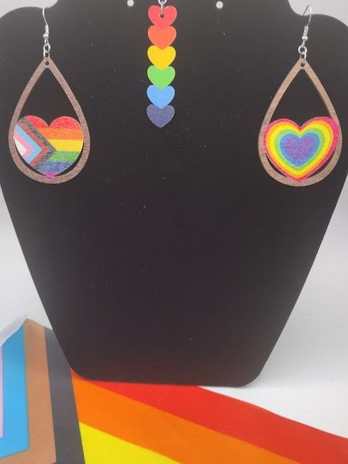 Open Hearts Earrings (3 piece set)