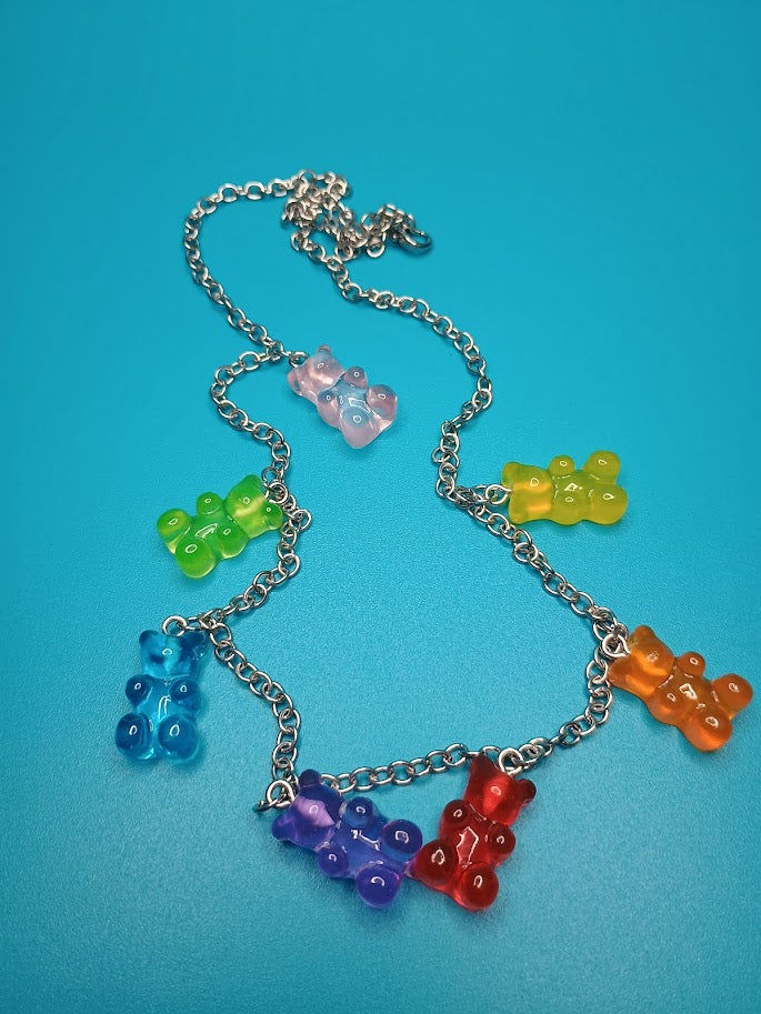 Rainbow Gummy Bear Necklace