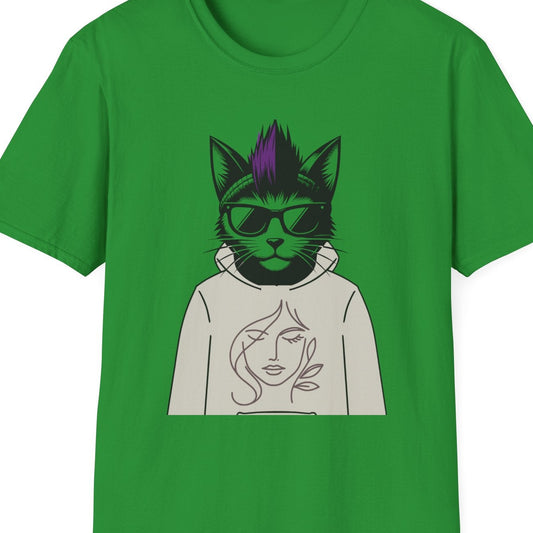 Cat Wearing Hoodie, Soft Tee