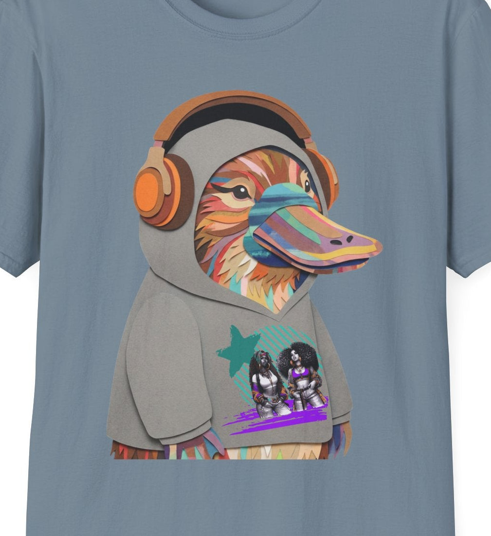 Quirky Animal in Hoodie — Fun Novelty Graphic Tee