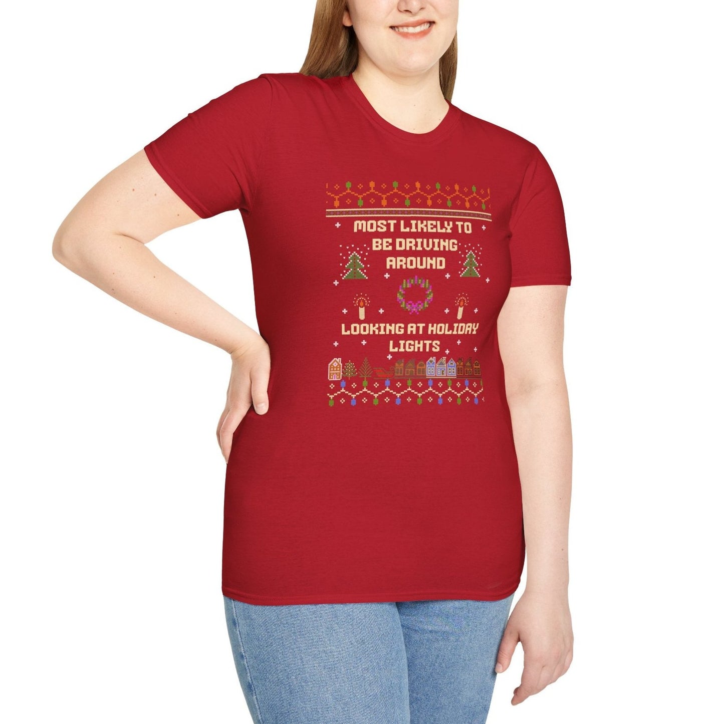 Holiday Lights Sweater, Soft Tee