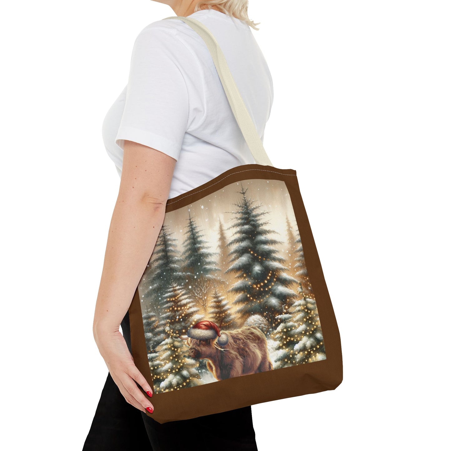 Highland Cow Winter, Tote Bag