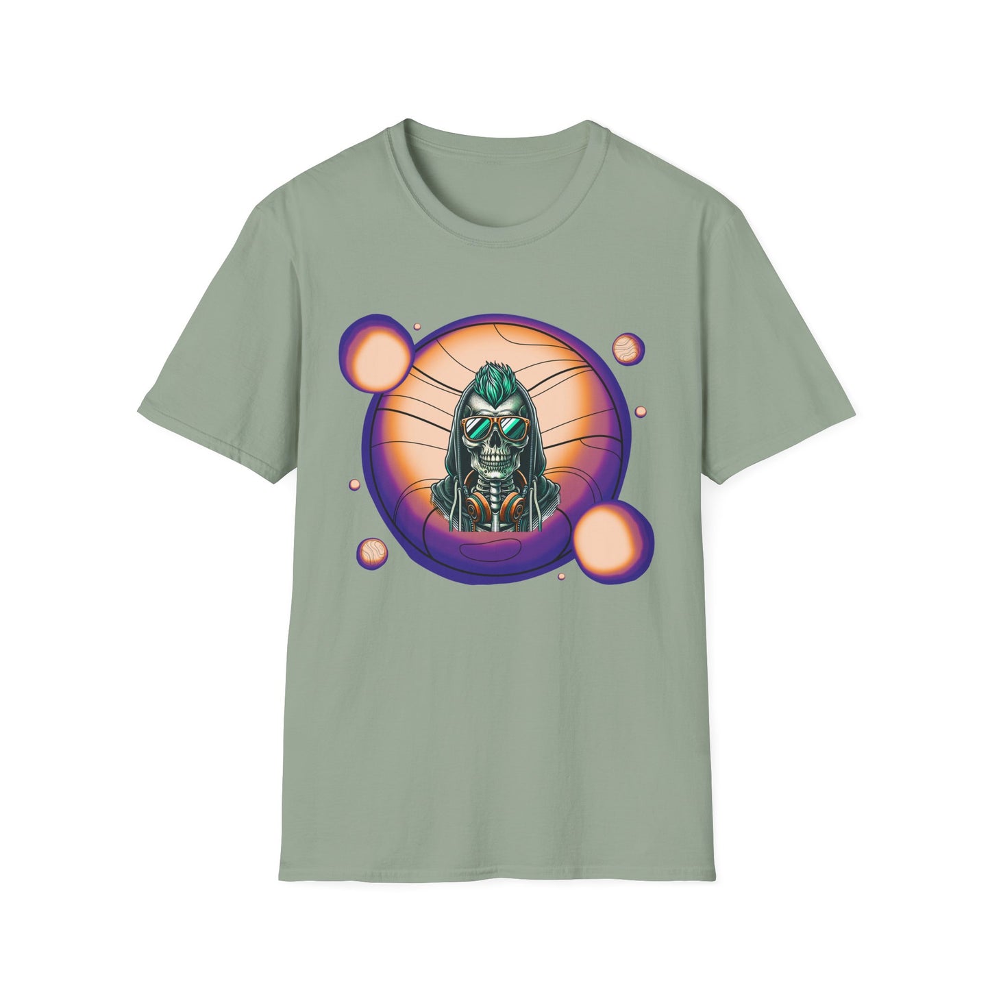 Chill Vibes Skeleton, Soft T-Shirt