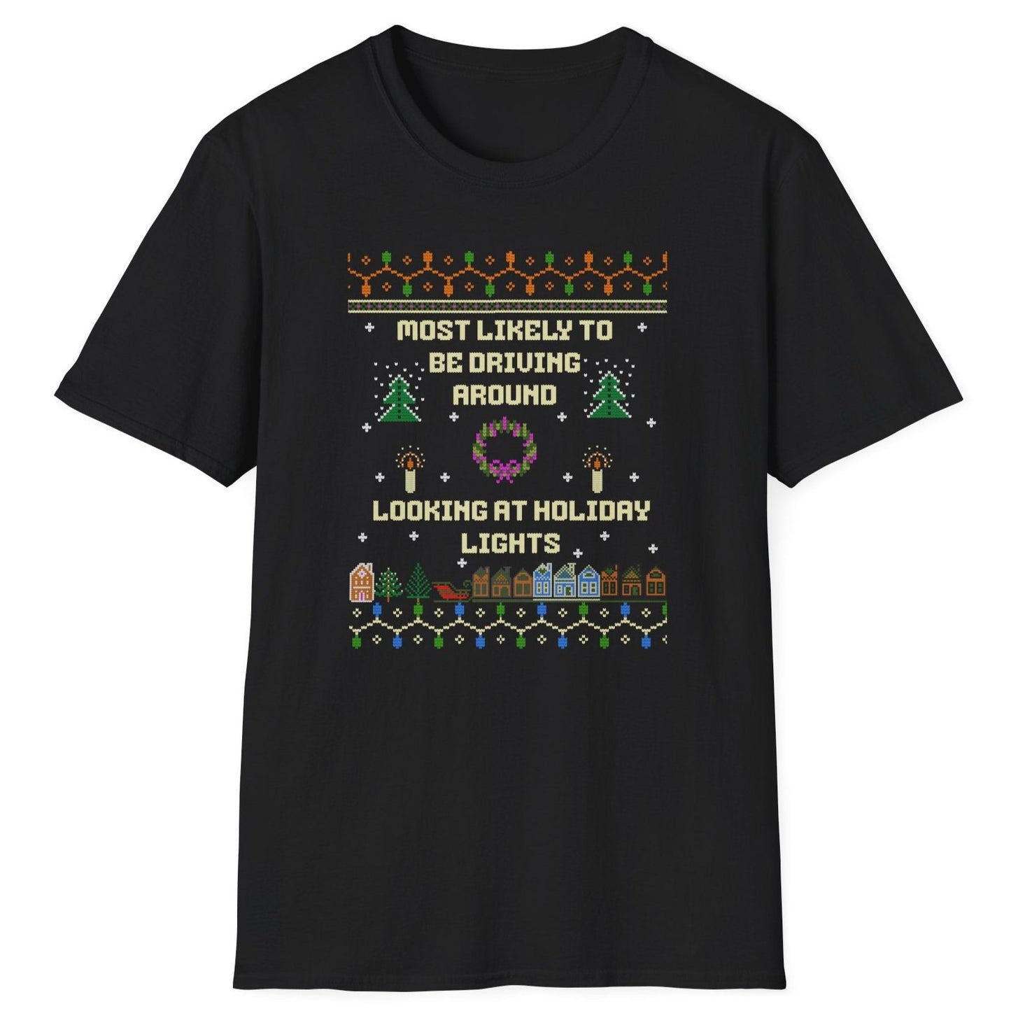 Holiday Lights Sweater, Soft Tee