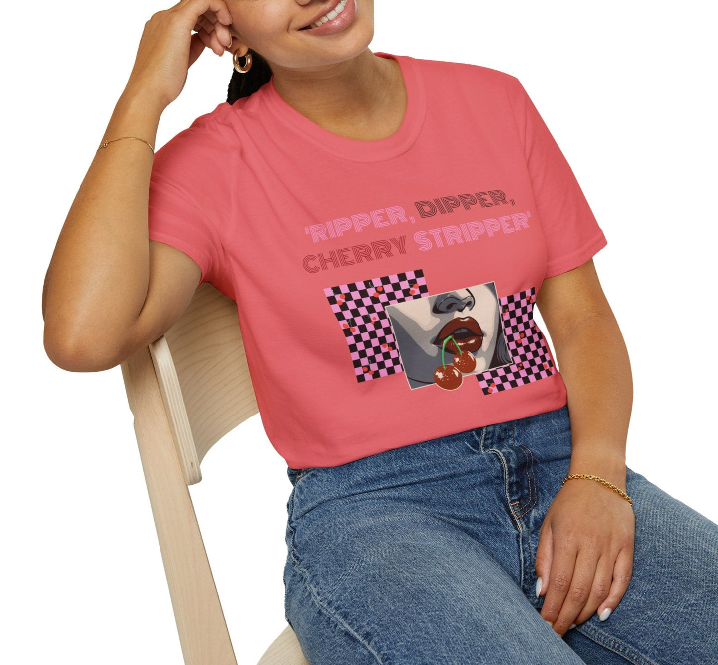 Checkered Cherry, Soft Tee