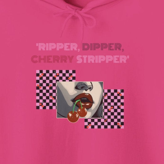 Checkered Cherry, Hooded Sweatshirt