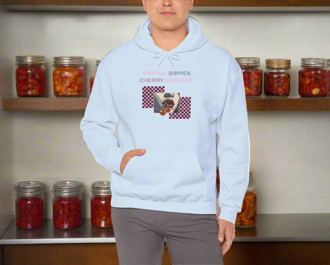 Checkered Cherry, Hooded Sweatshirt