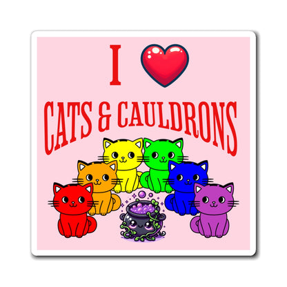 I Love Cats & Cauldrons Magnet