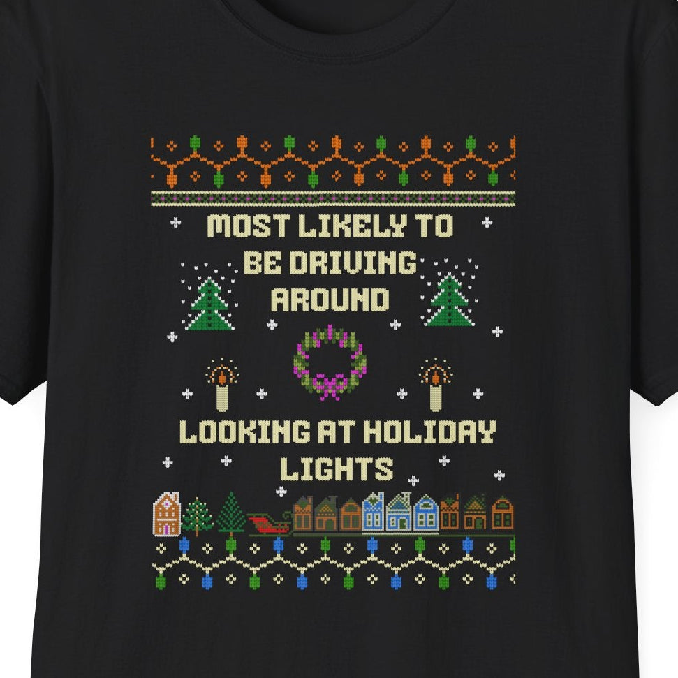 Holiday Lights Sweater, Soft Tee