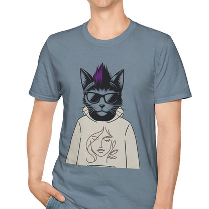 Cat Wearing Hoodie, Soft Tee