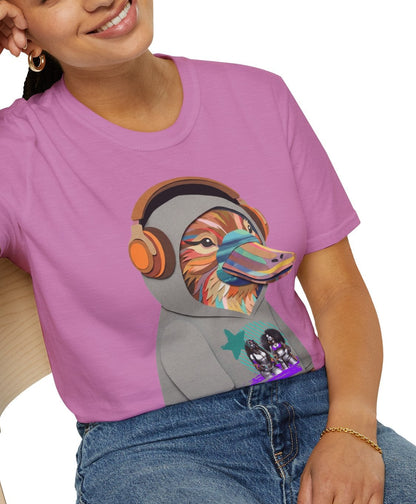 Quirky Animal in Hoodie — Fun Novelty Graphic Tee