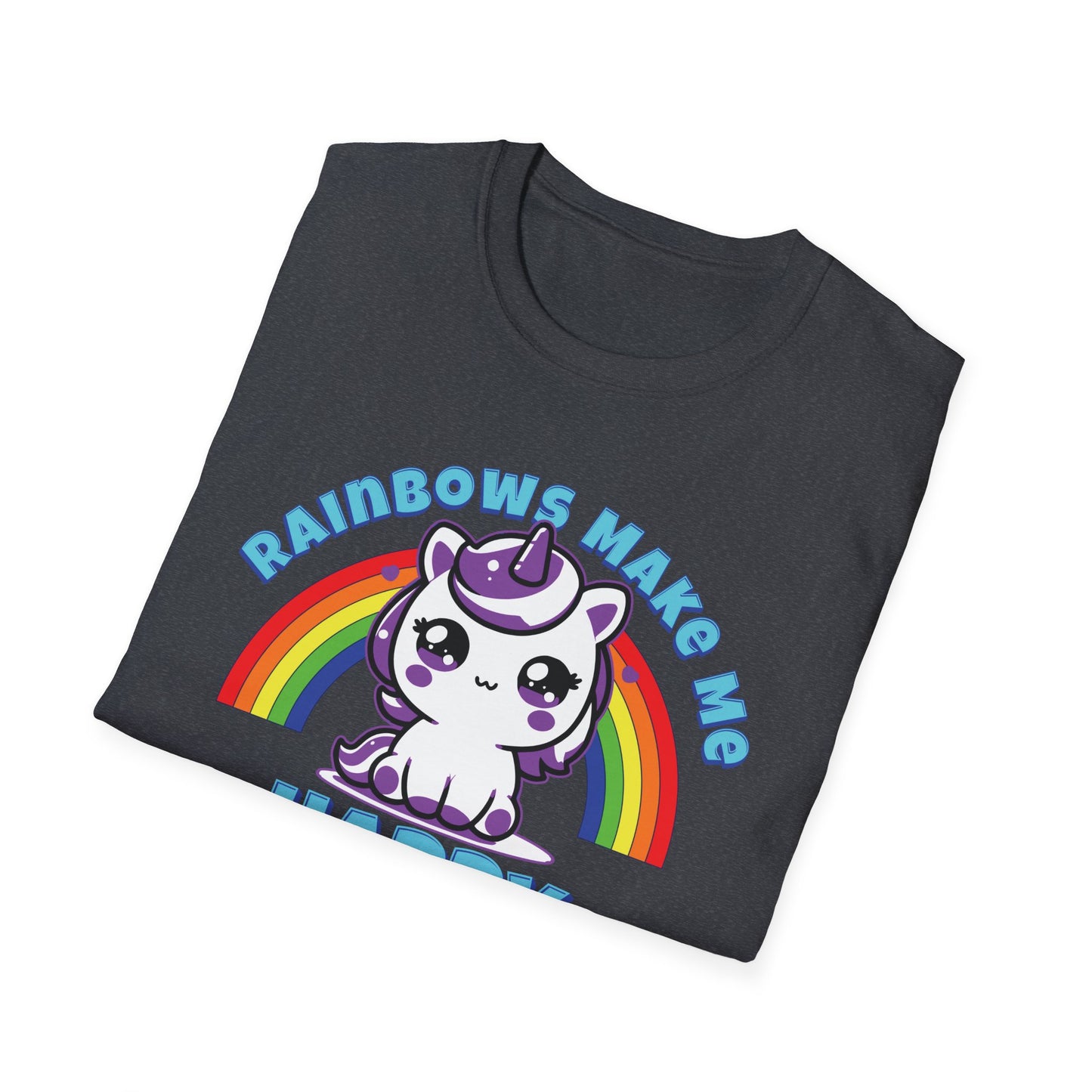 Unicorn "Rainbows Make Me Happy" Soft Tee