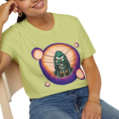 Chill Vibes Skeleton, Soft T-Shirt