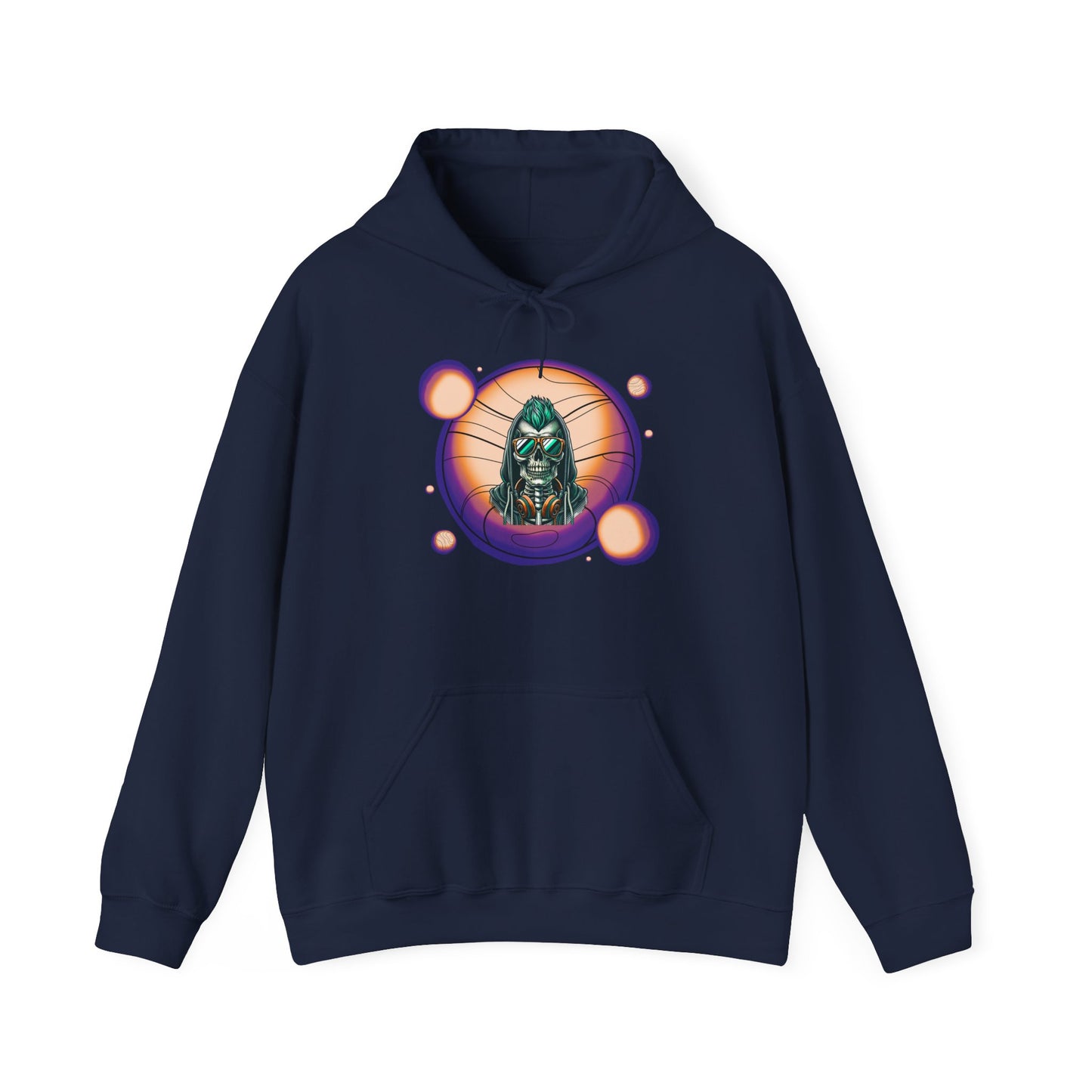 Chill Vibes Skeleton, Hooded Sweatshirt