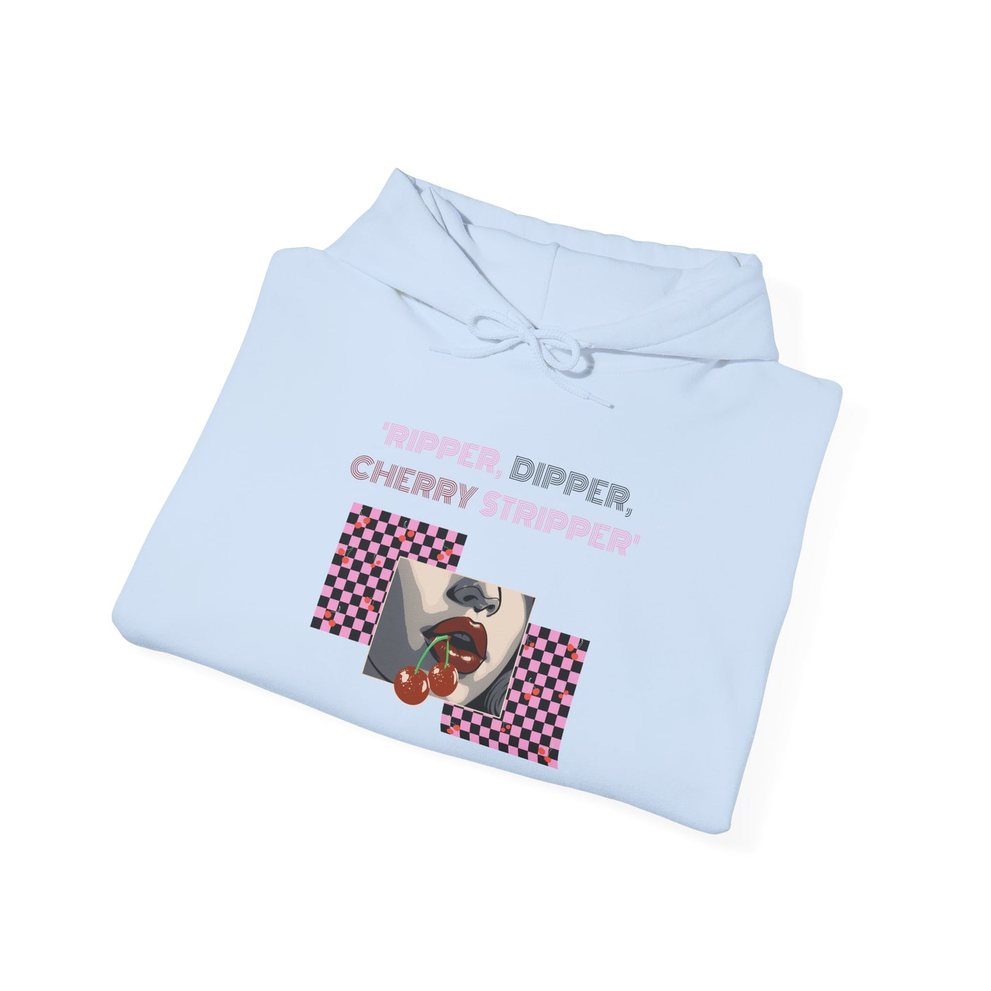 Checkered Cherry, Hooded Sweatshirt