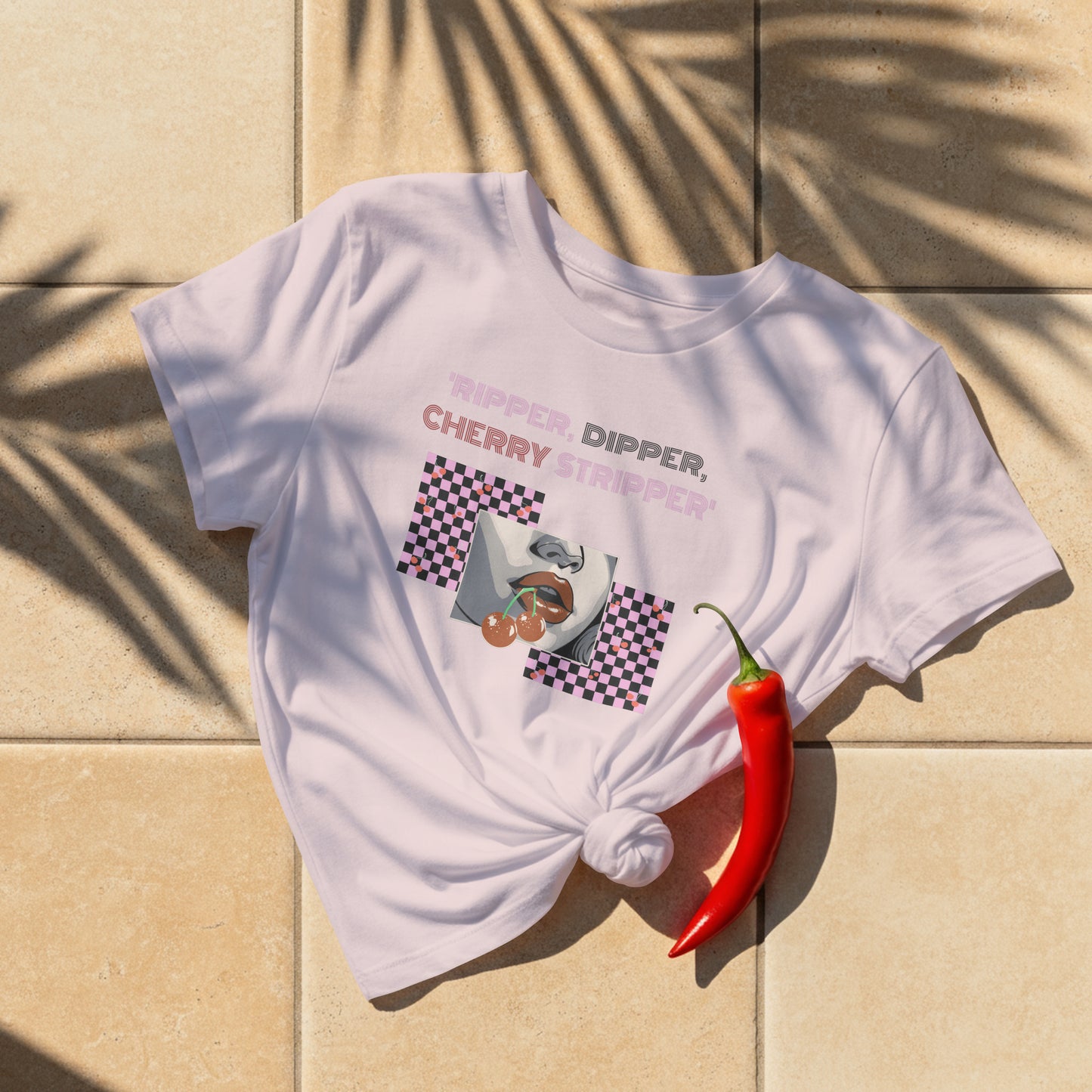 Checkered Cherry, Soft Tee