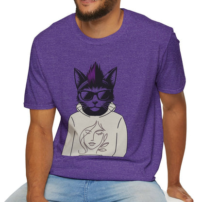 Cat Wearing Hoodie, Soft Tee