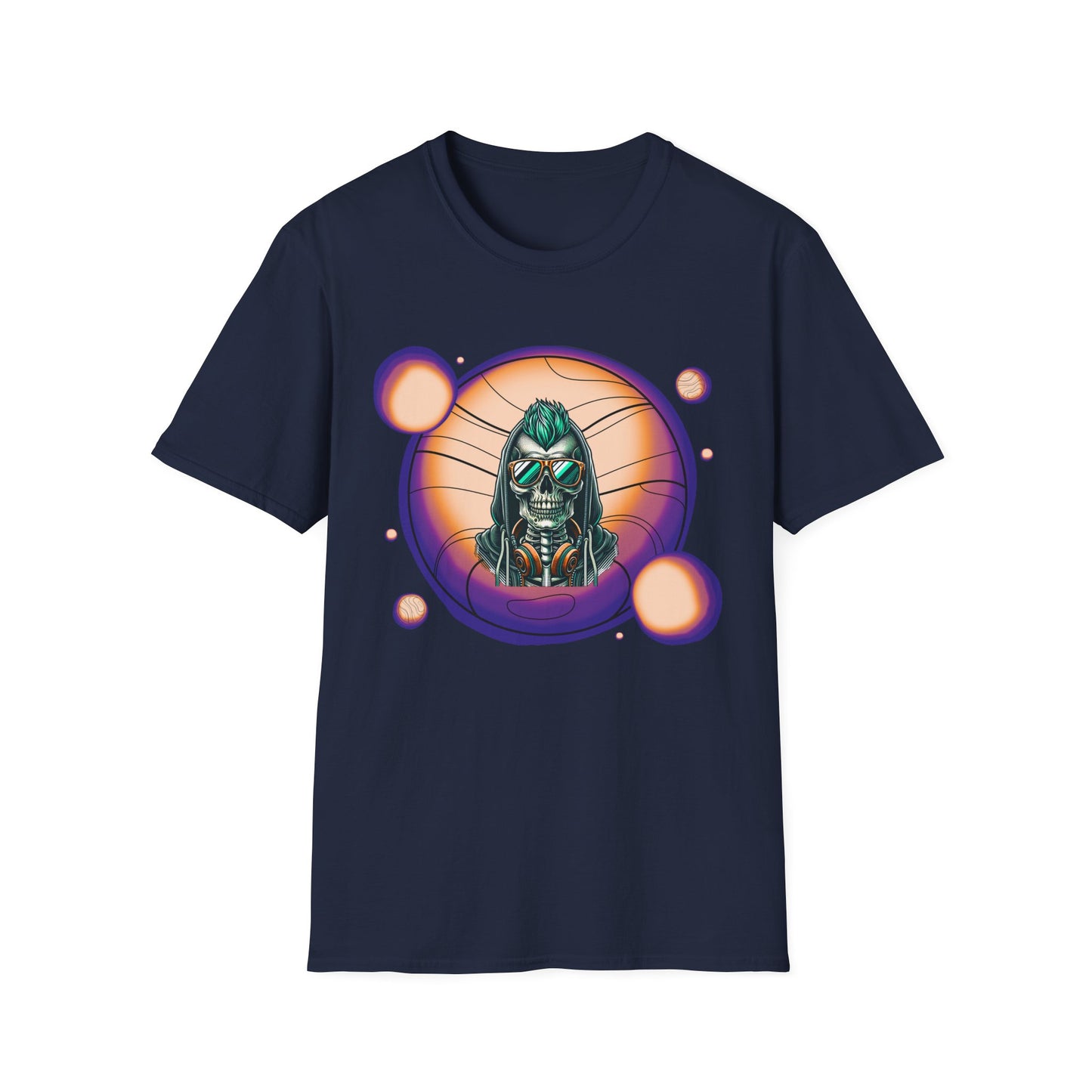 Chill Vibes Skeleton, Soft T-Shirt
