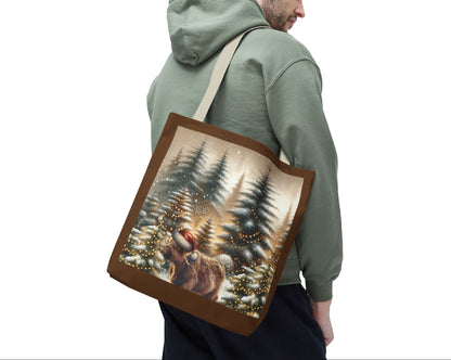 Highland Cow Winter, Tote Bag