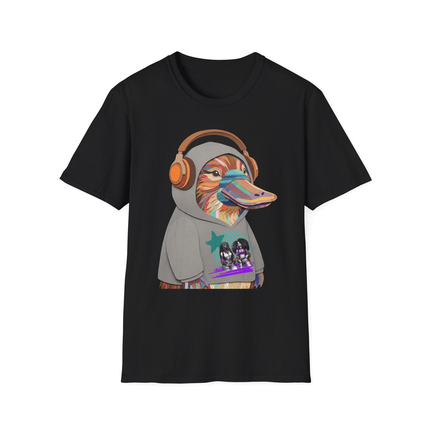 Quirky Animal in Hoodie — Fun Novelty Graphic Tee