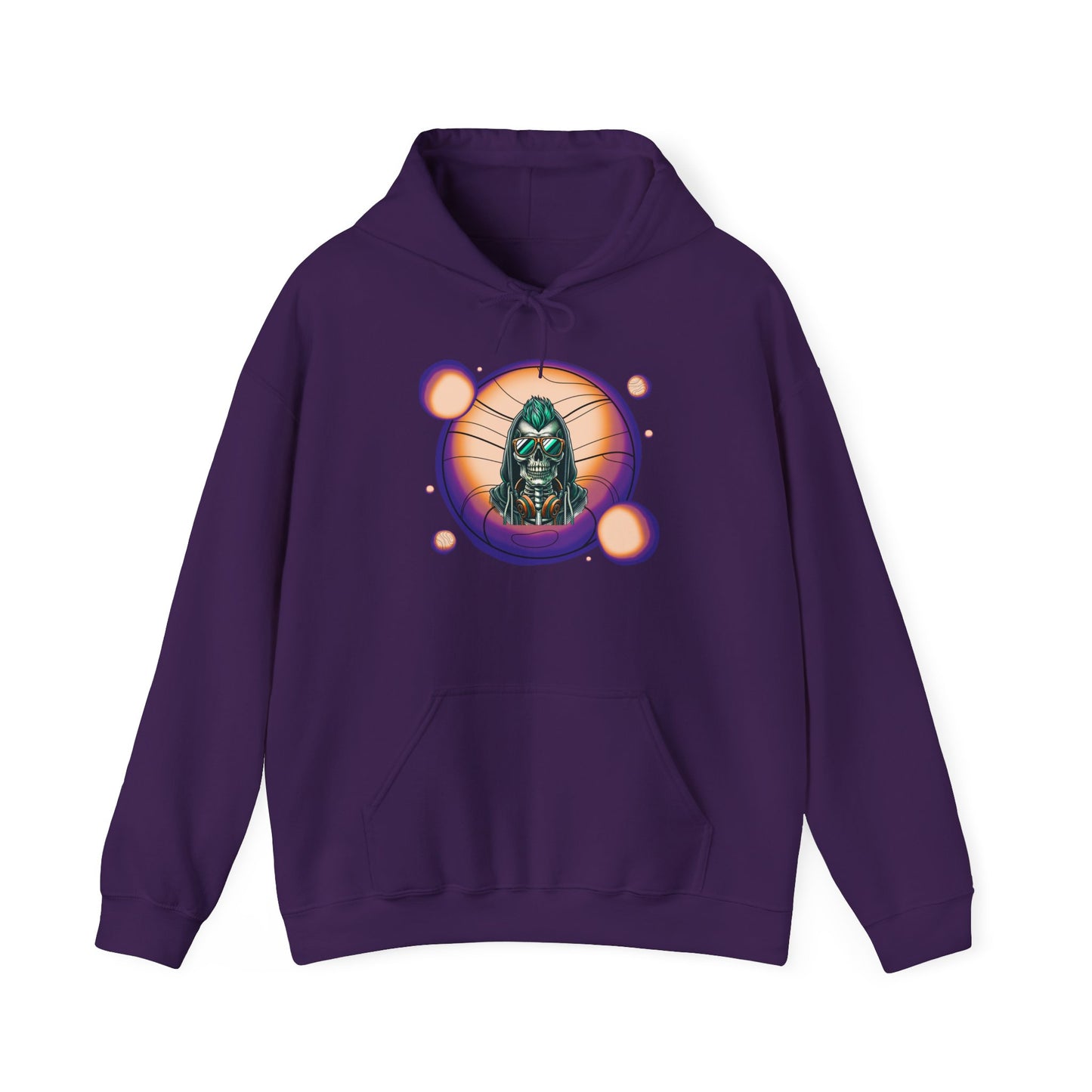 Chill Vibes Skeleton, Hooded Sweatshirt