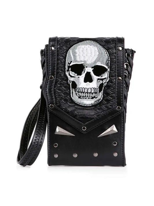 Skull Cell Phone Holder Crossbody Bag