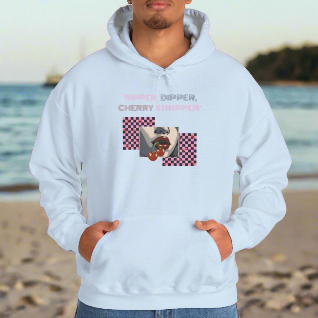 Checkered Cherry, Hooded Sweatshirt