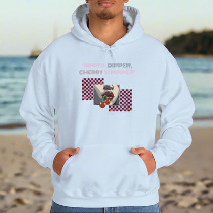 Checkered Cherry, Hooded Sweatshirt