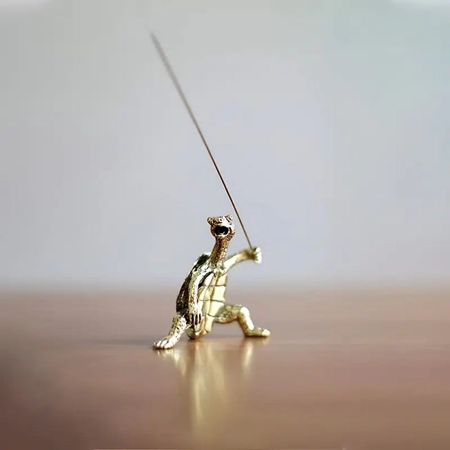 Kung Fu Turtle Incense Holder - Bronze