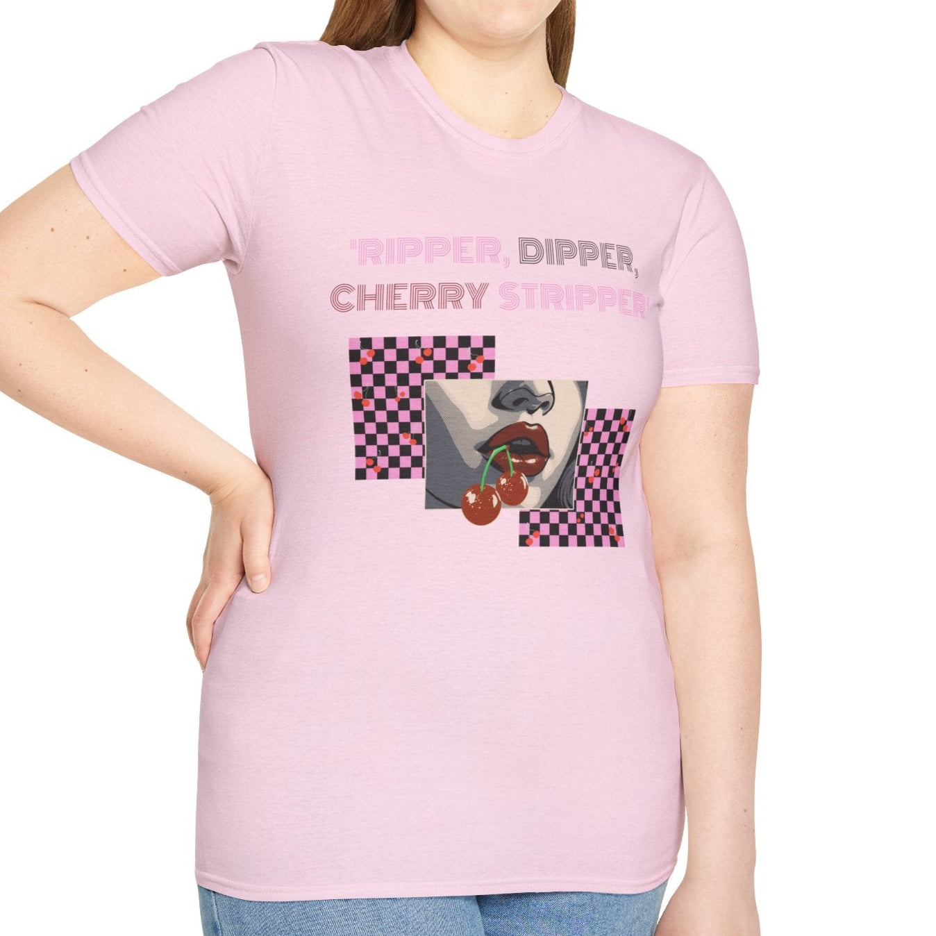 Checkered Cherry, Soft Tee