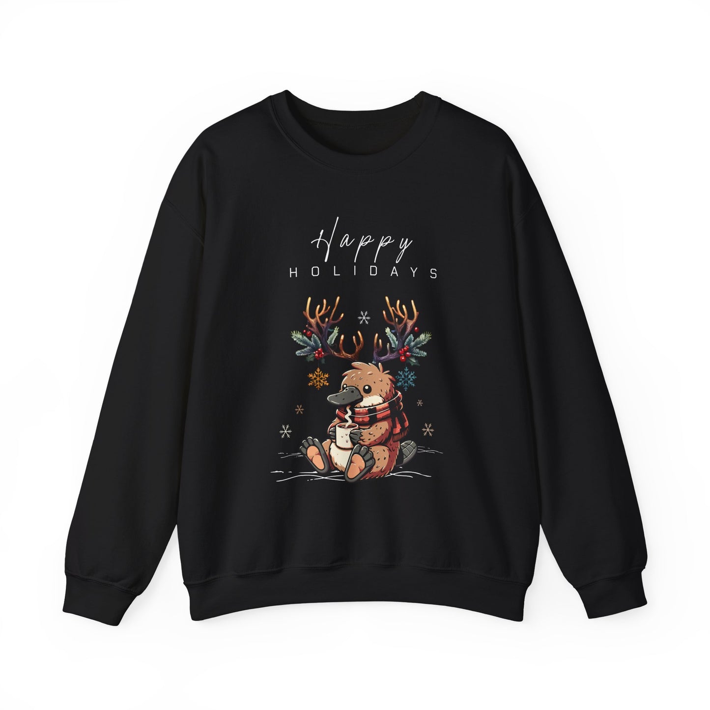 Holiday Platypus, Crewneck Sweatshirt