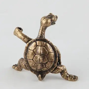 Kung Fu Turtle Incense Holder - Bronze