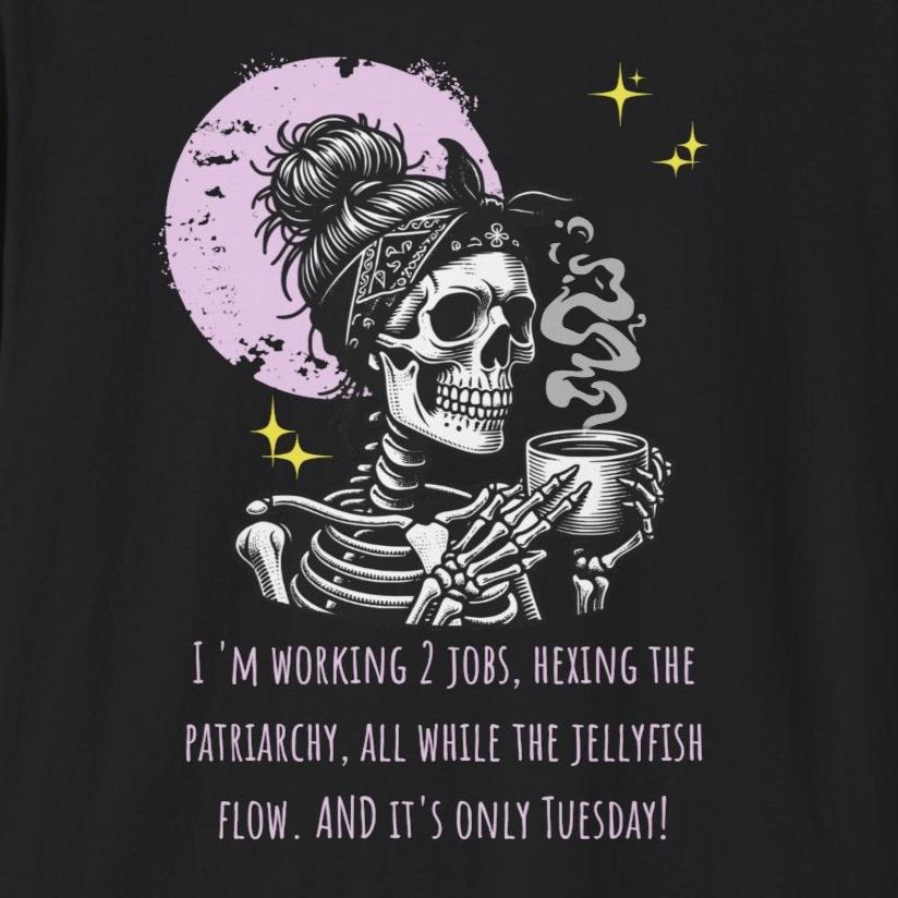 Working, Hexing Skeleton Soft Tee