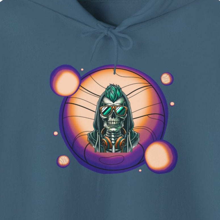 Chill Vibes Skeleton, Hooded Sweatshirt
