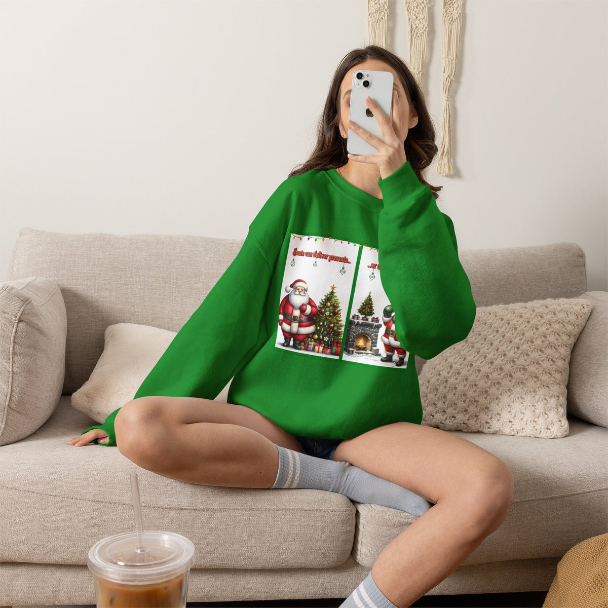 Santa Delivers, Crewneck Sweatshirt