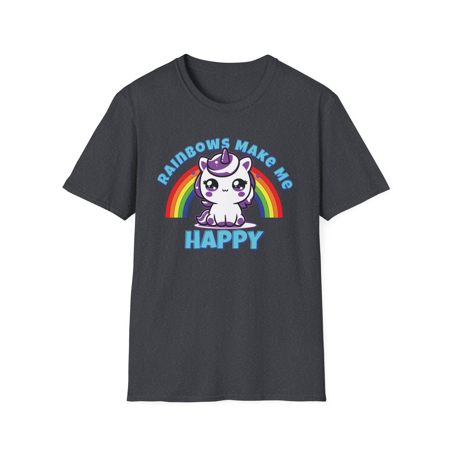 Unicorn "Rainbows Make Me Happy" Soft Tee