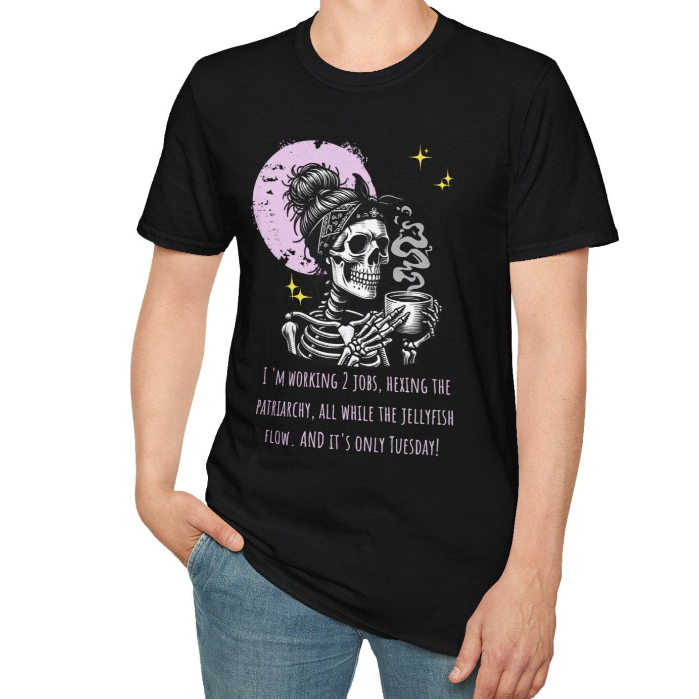 Working, Hexing Skeleton Soft Tee