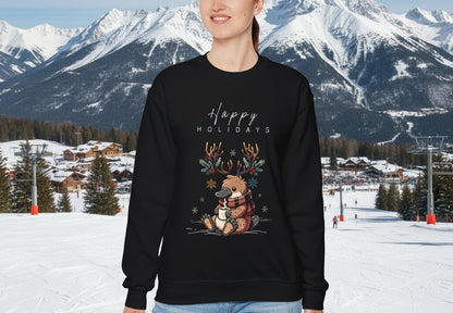 Holiday Platypus, Crewneck Sweatshirt