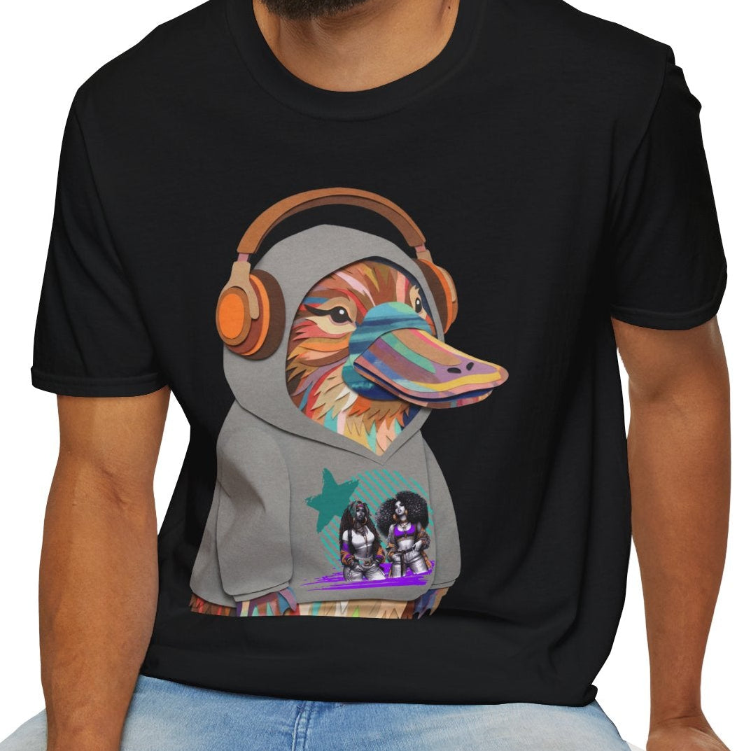 Quirky Animal in Hoodie — Fun Novelty Graphic Tee