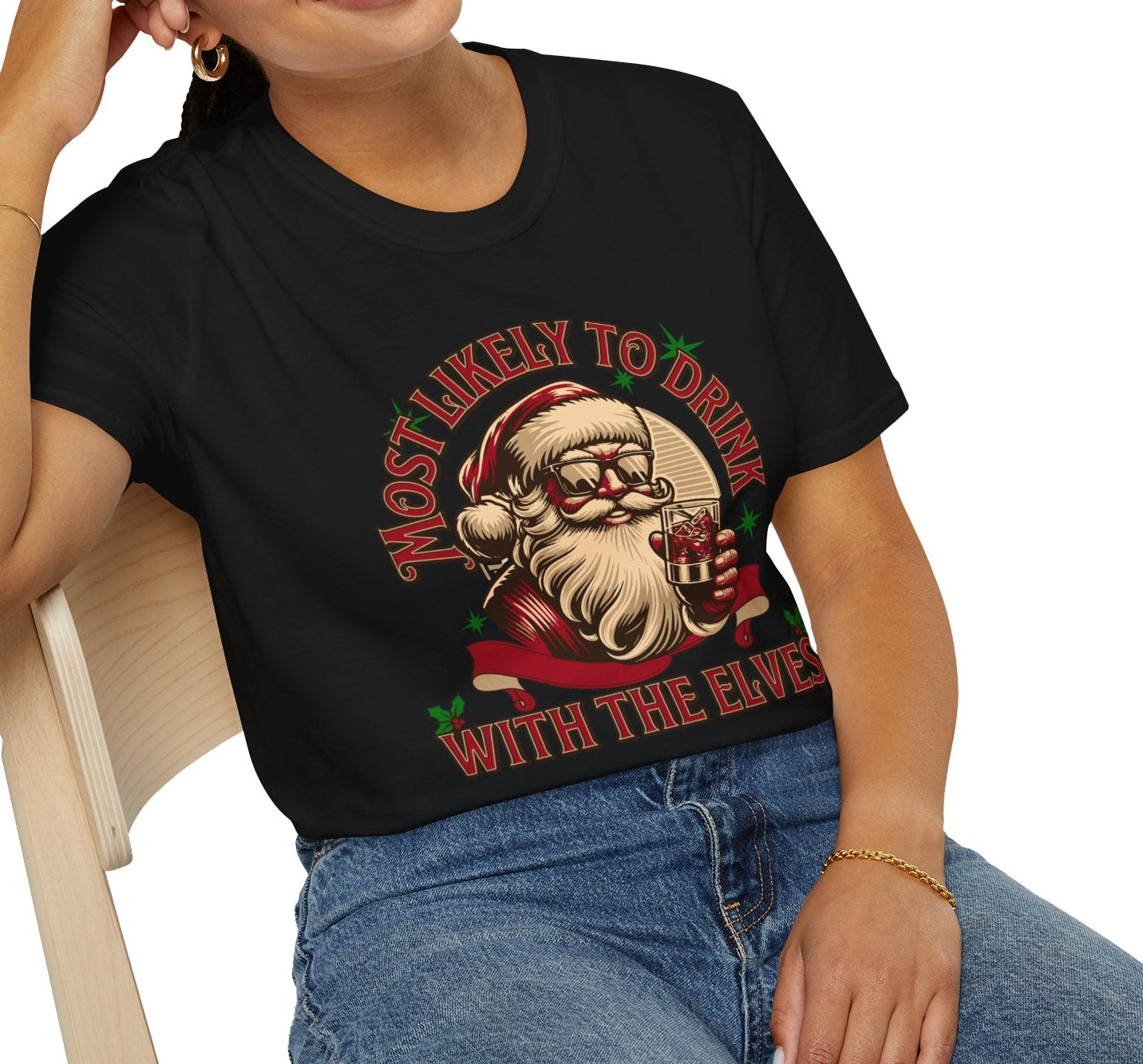 Most Likely to Drink with the Elves, Soft Tee