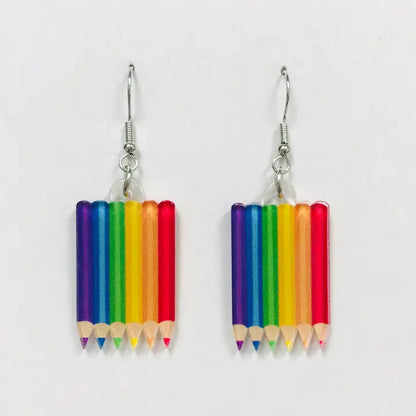 Crayon Rainbow Earrings