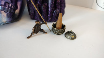 Kung Fu Turtle Incense Holder - Copper