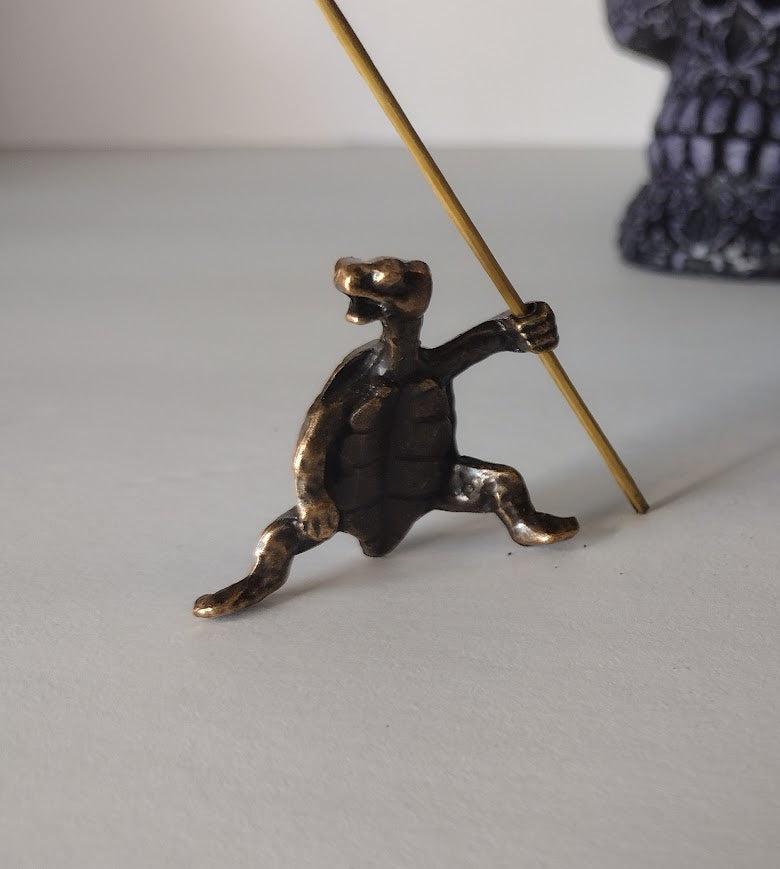 Kung Fu Turtle Incense Holder - Copper