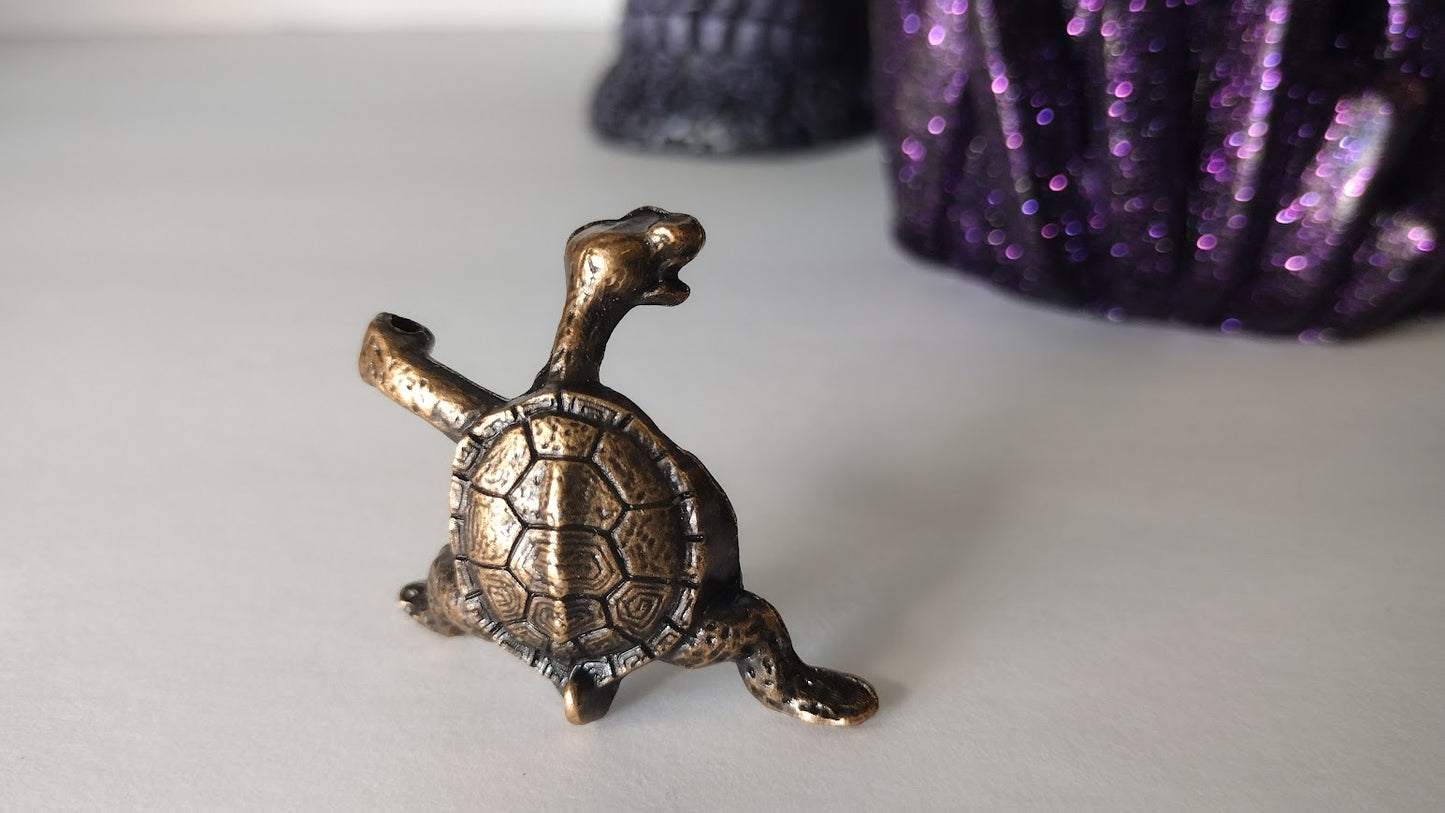 Kung Fu Turtle Incense Holder - Copper