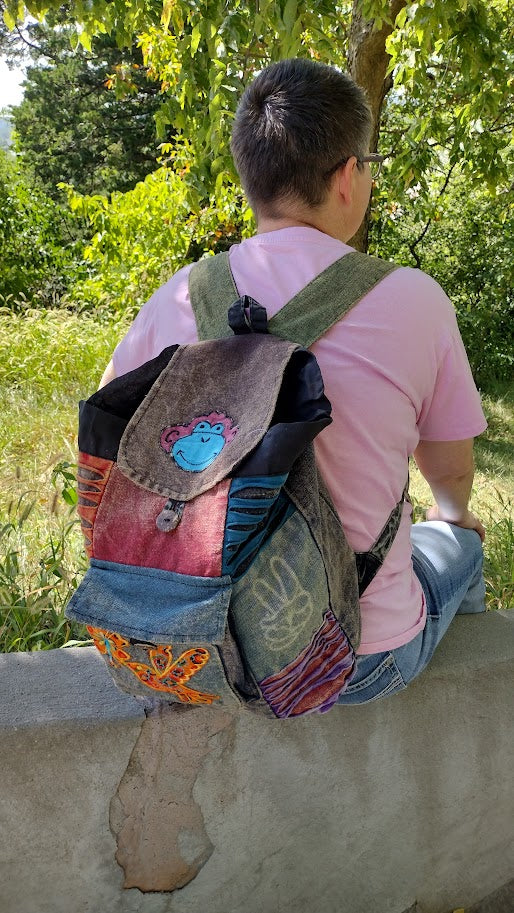 Razor Cut Monkey Backpack