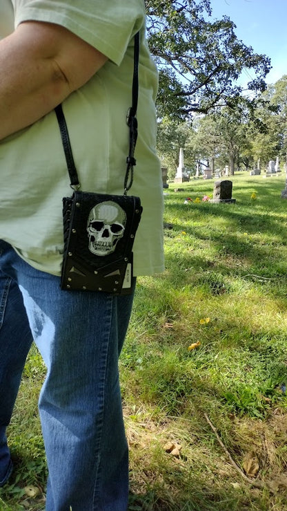 Skull Cell Phone Holder Crossbody Bag