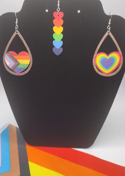 Open Hearts Earrings (3 piece set)