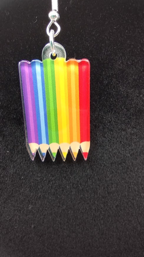 Crayon Rainbow Earrings